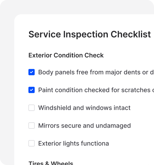 Consistent service inspections