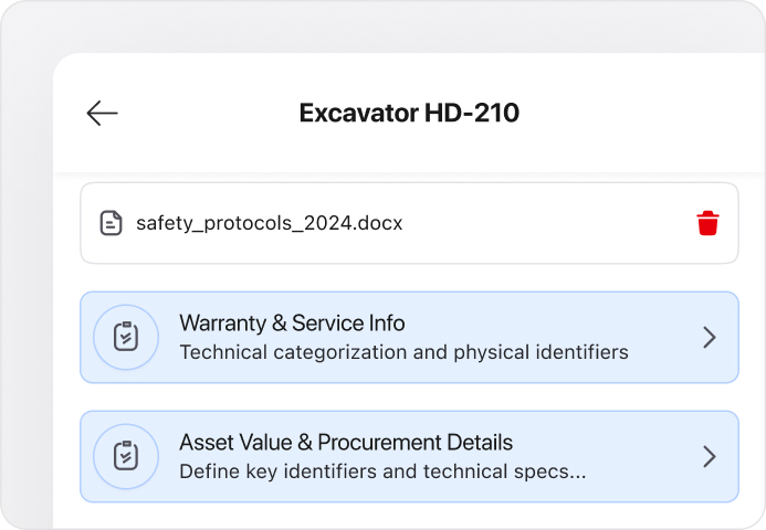 Warranty & Compliance Records